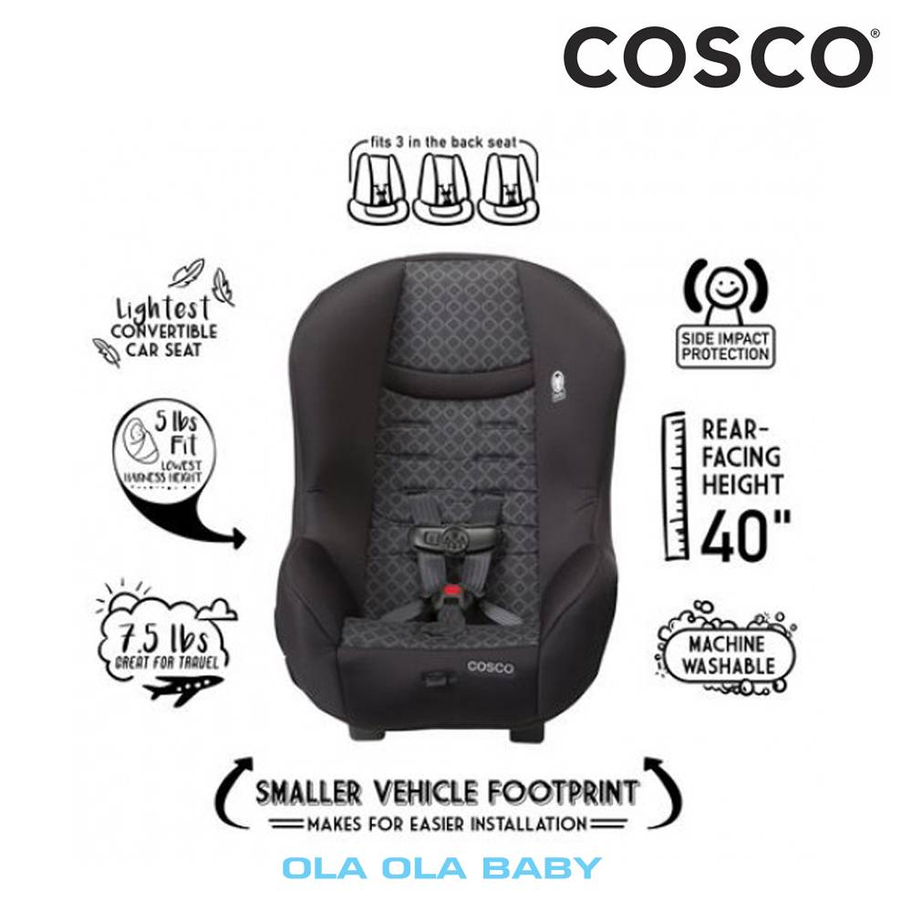 cosco car seat weight and height